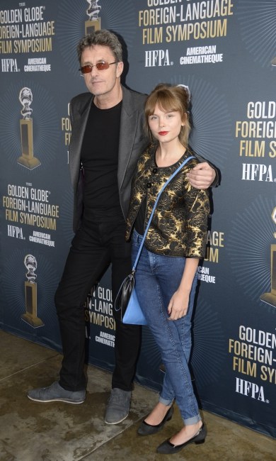 Paweł Pawlikowski i Agata Trzebuchowska na konferencji dotyczącej nominowanych filmów nieanglojęzycznych /PAP/EPA/MICHAEL NELSON    /PAP/EPA