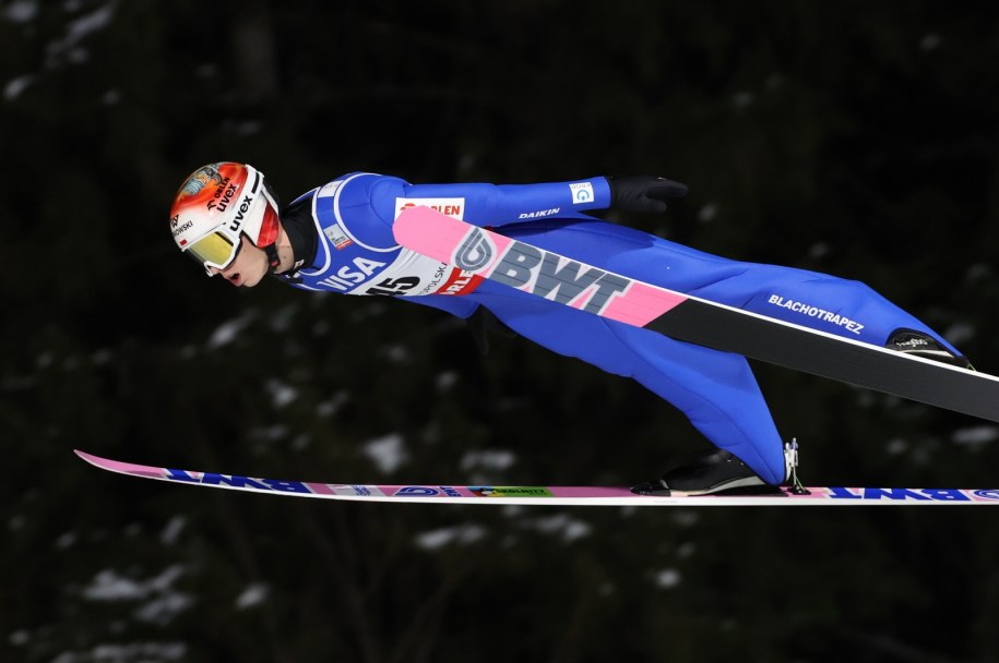 Paweł Wąsek podczas kwalifikacji w Zakopanem / 	Grzegorz Momot    /PAP