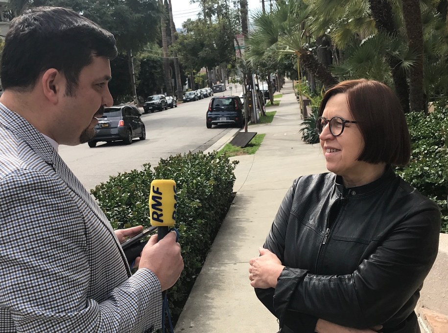 Paweł Żuchowski i Ewa Puszczyńska - producentka "Zimnej wojny" /RMF FM /RMF FM