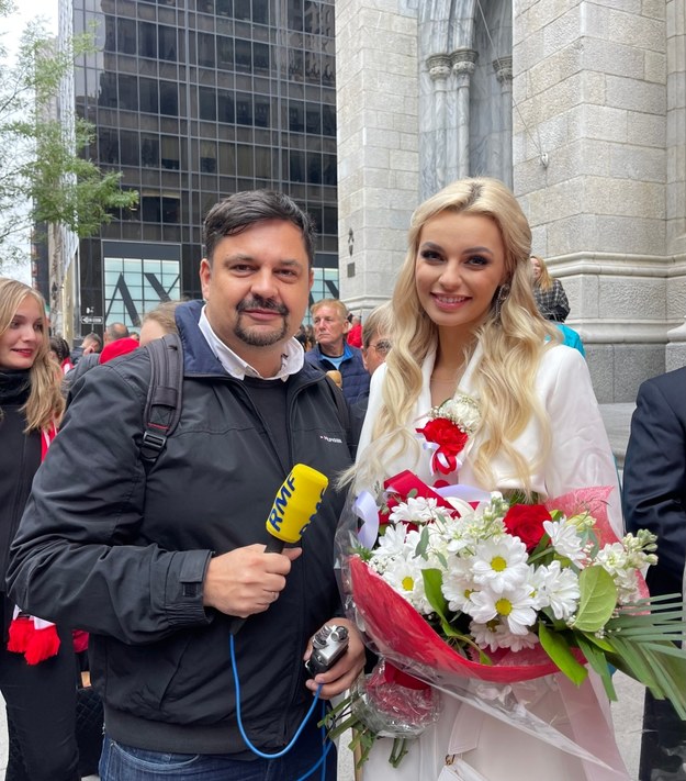 Paweł Żuchowski i Miss Świata Karolina Bielawska /RMF FM