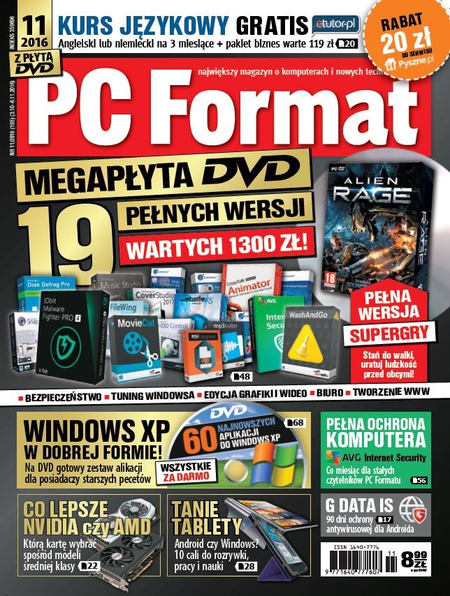 PC Format 11/2016 - w kioskach od 3 października /PC Format