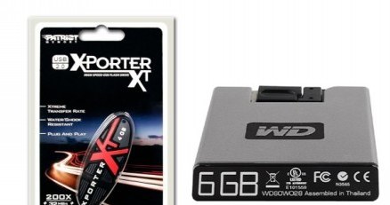 PDP Patriot Xporter XT i minidysk twardy WD Passport Pocket Drive /PCArena.pl