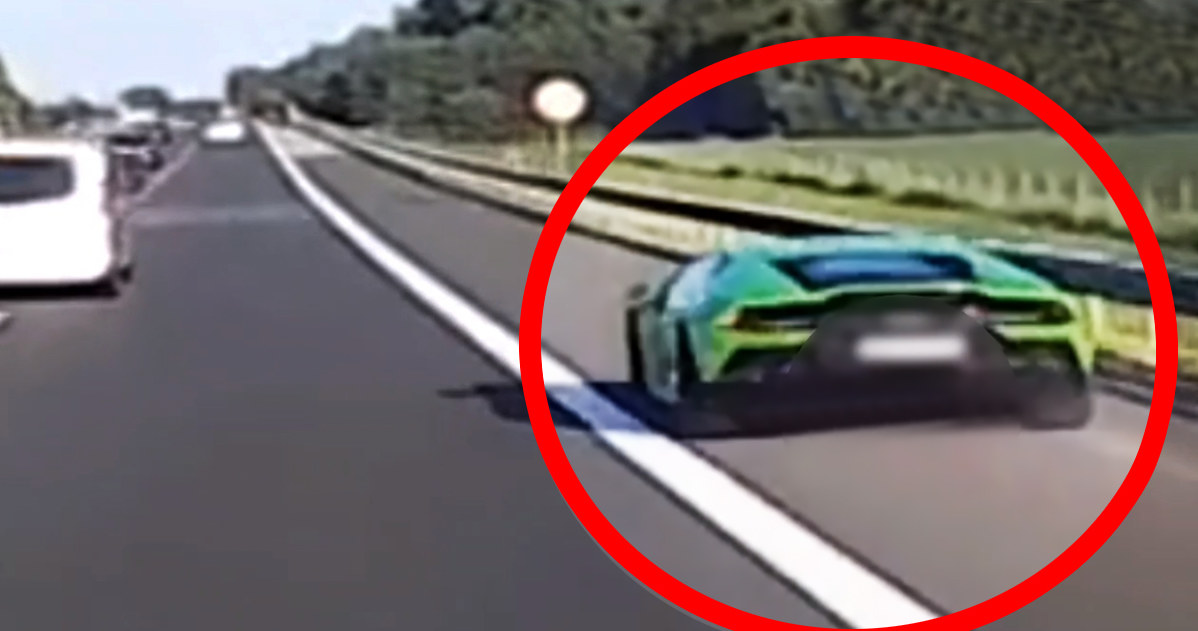 Pędził Lamborghini po pasie awaryjnym. Policja prosi o pomoc /Policja