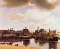 Pejzaż, Jan Vermeer van Delft, Widok Delft, 1658 /Encyklopedia Internautica