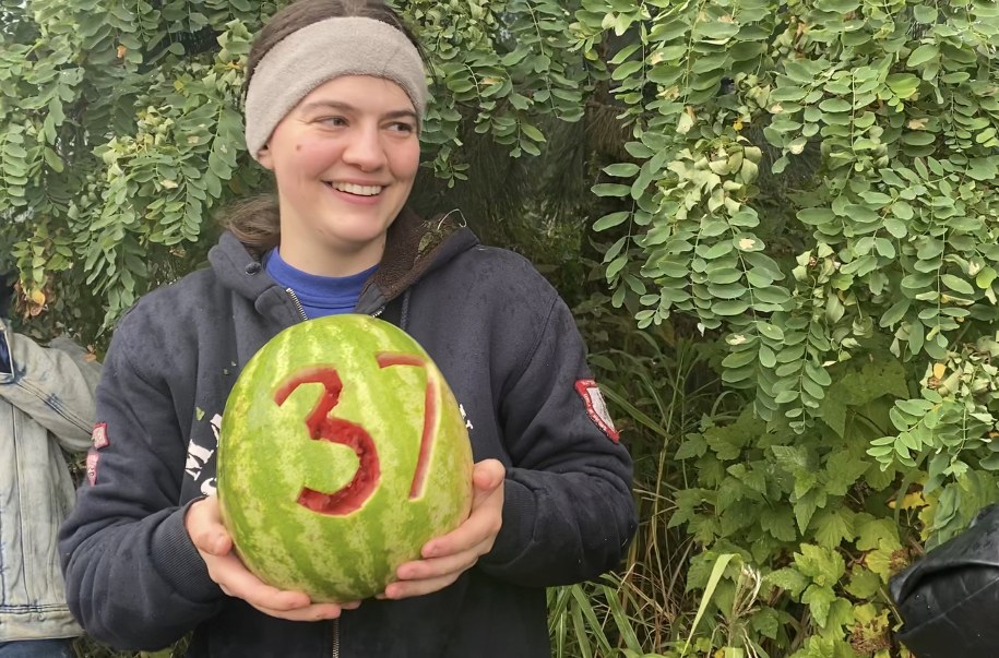 Pelagia otrzymała arbuzowy tort /Magdalena Grajnert /RMF FM