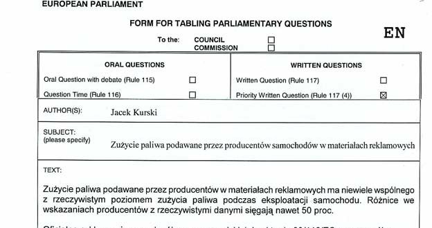 Pełna treść złozonej dziś interpelacji /Informacja prasowa