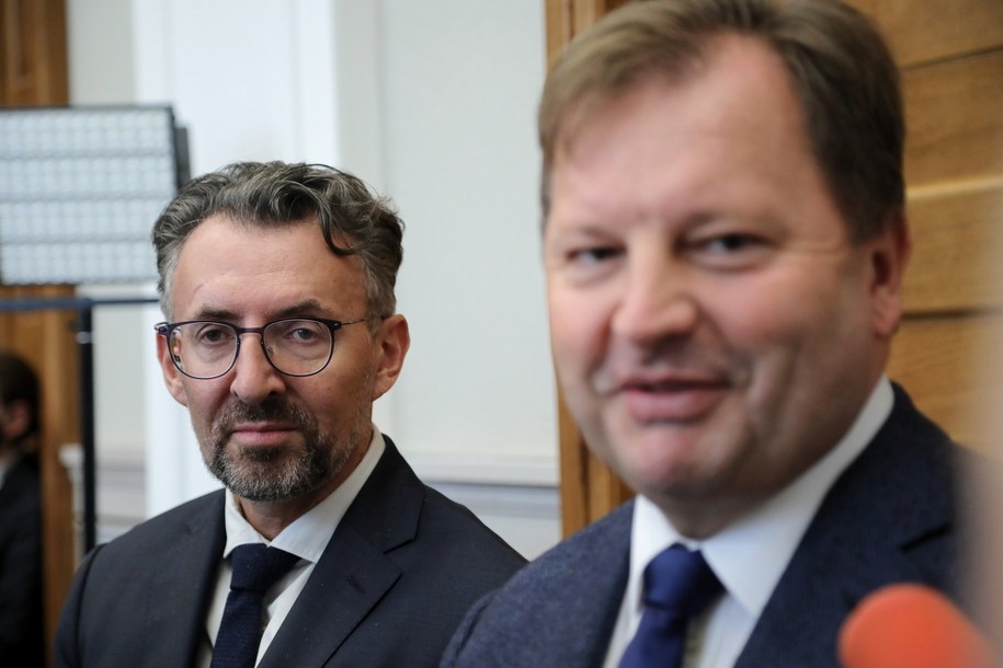 Pełnomocnicy Mariana Banasia - Marek Chmaj i Marek Małecki /Wojciech Olkusnik  /PAP