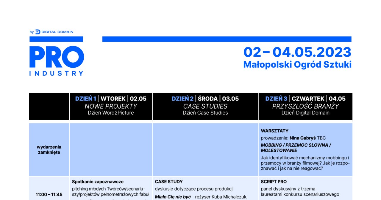 Pełny program PRO INDUSTRY by Digital Domain /materiały prasowe