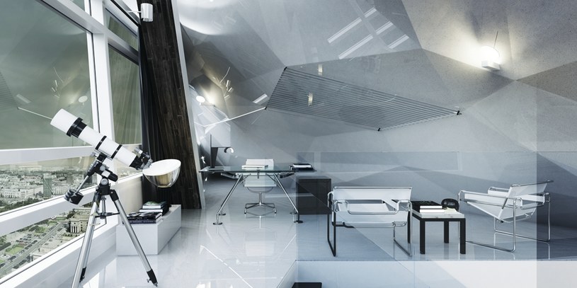 Penthouse w stylu minimalistycznym w wieżowcu Złota 44 w Warszawie. Projekt koncepcyjny. /Styl.pl/materiały prasowe