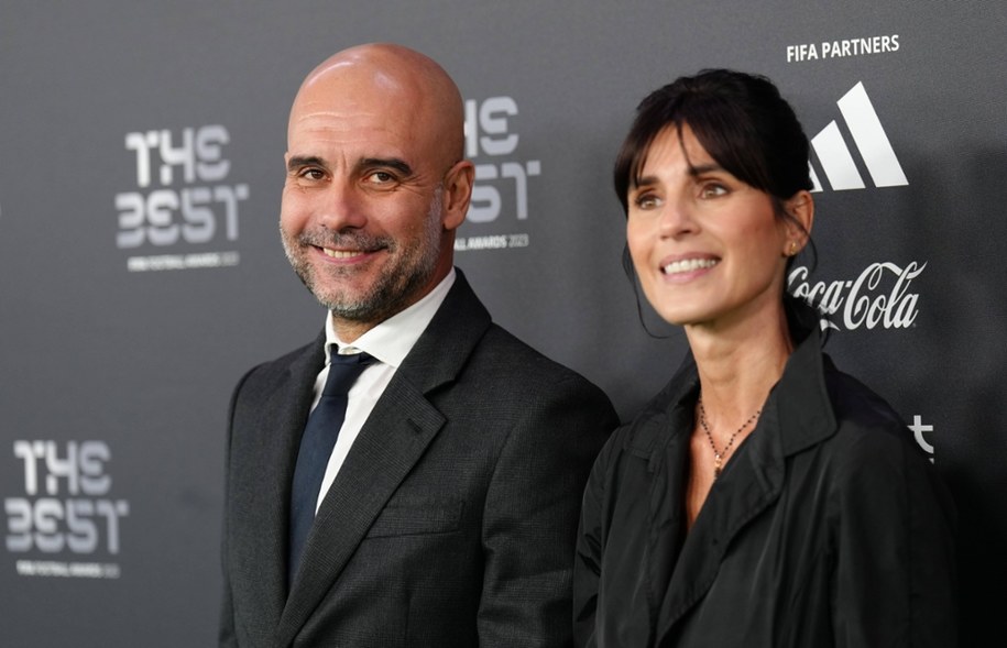 Pep Guardiola i Cristina Serra w styczniu 2024 roku /PAP