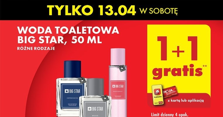 Perfumy Big Star za darmo w Biedronce! /Biedronka /INTERIA.PL