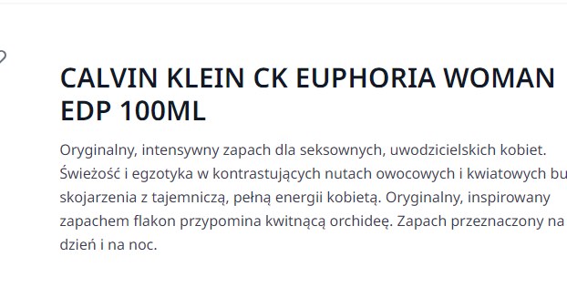 Perfumy Calvin Klein Euphoria znajdziesz w Drogeriach Natura /Drogerie Natura/screenshot /INTERIA.PL