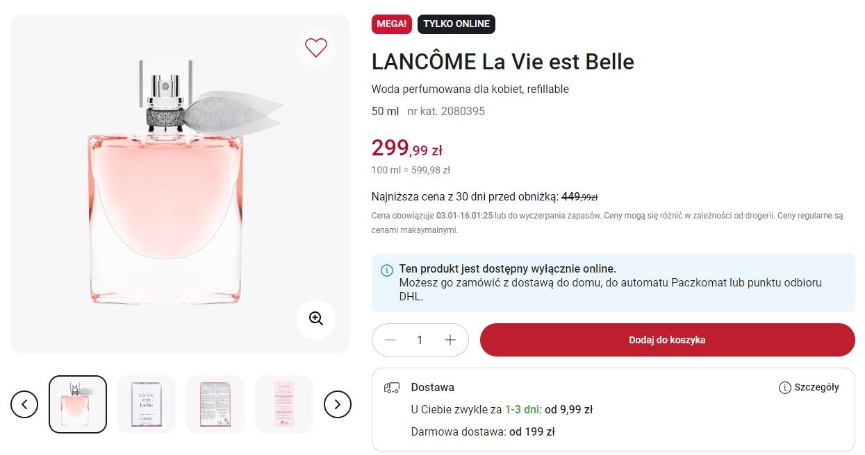 Perfumy Lancome 150 zł taniej w Rossmannie! /Rossmann /INTERIA.PL