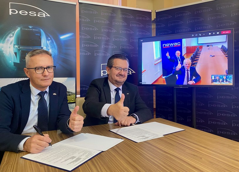 PESA i Newag podpisały umowę konsorcjum i razem złożą ofertę na piętrowe składy w przetargu ogłoszonym przez PKP Intercity. /materiały prasowe