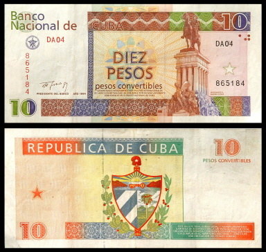 Peso wymienialne (CUC) i peso krajowe (CUP) /AFP