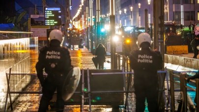 Petardy i przerwane blokady. Gwałtowny protest rolników w Brukseli