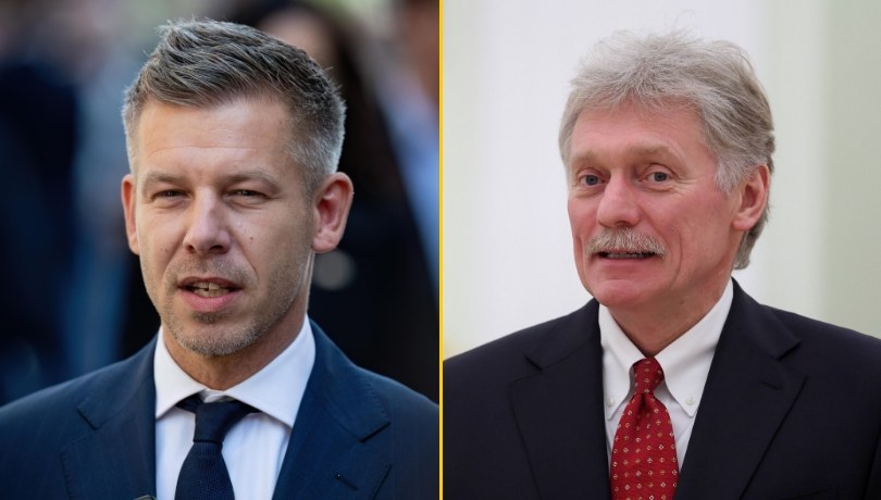 Peter Magyar i Dmitrij Pieskow /Łukasz Gągulski, RAMIL SITDIKOV/REUTERS/POOL /PAP/EPA