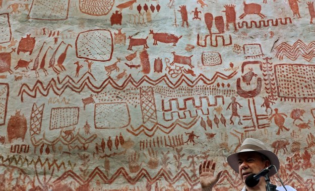 Petroglify w Parku Narodowym Serrania de Chiribiquete /Leonardo Muńoz /PAP/EPA