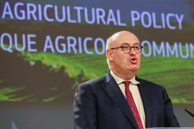 Phil Hogan, komisarz UE ds. rolnictwa /STEPHANIE LECOCQ  /PAP/EPA