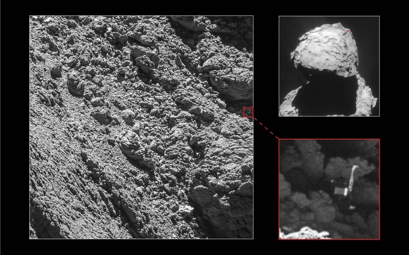 Philae na zdjęciach z kamery Osiris sondy Rosetta, 2 września 2016 /materiały prasowe