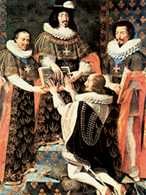 Philippe de Champaigne, Ludwik XIII otrzymujący tytuł kawalera orderu Saint-Espirit /Encyklopedia Internautica