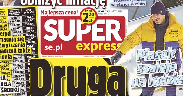 Piasek szaleje na lodzie na okładce "Super Expressu" /materiał zewnętrzny