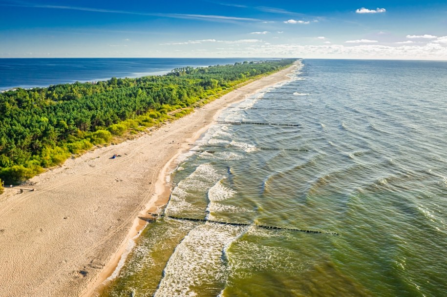 Piaszczysta plaża na Półwyspie Helskim