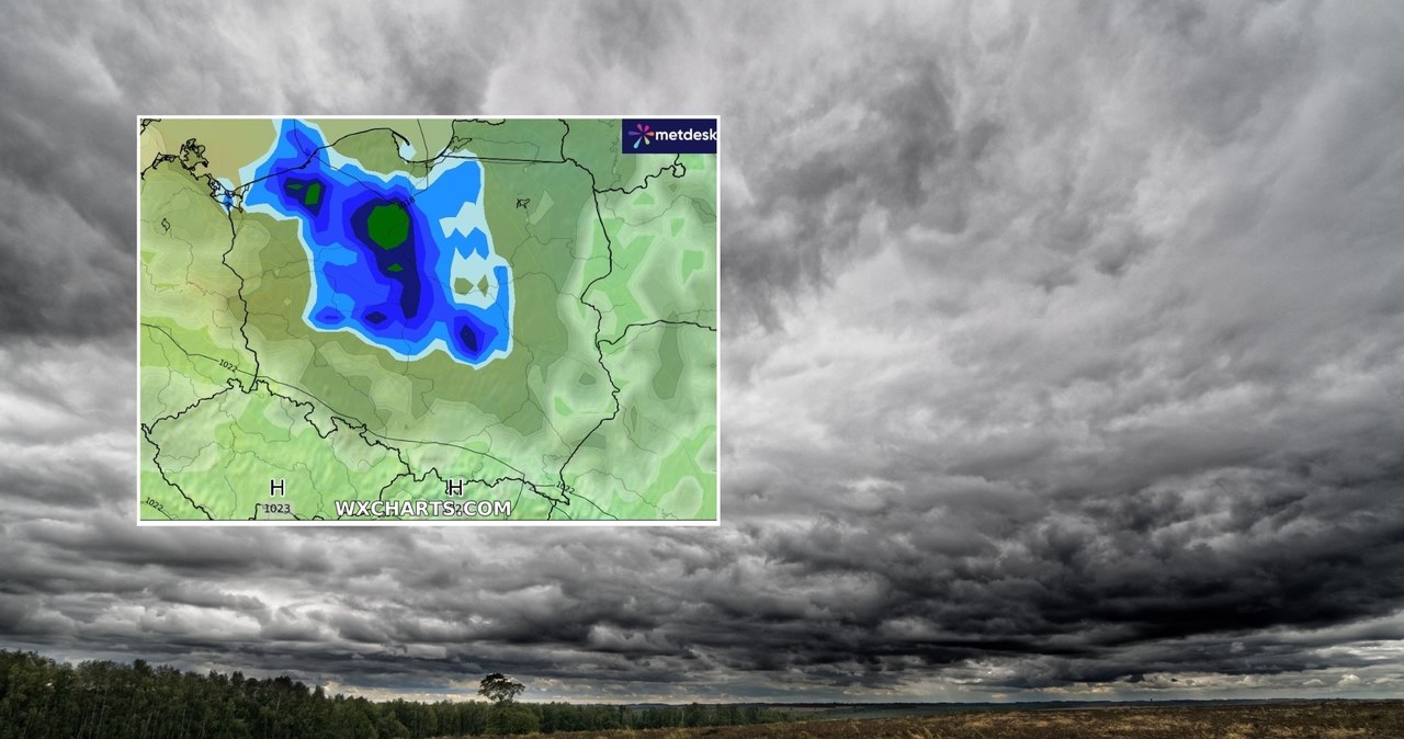 Piątek będzie chłodny, ale w wielu miejscach również deszczowy. W nocy opady staną się znacznie silniejsze /knotsmaster/123rf/WXCHARTS /