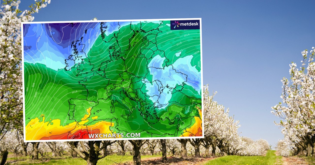 Piątek będzie ciepły i wiosenny. W weekend jednak do Polski nadejdzie duże ochłodzenie /3quarks/123rf/WXCHARTS /