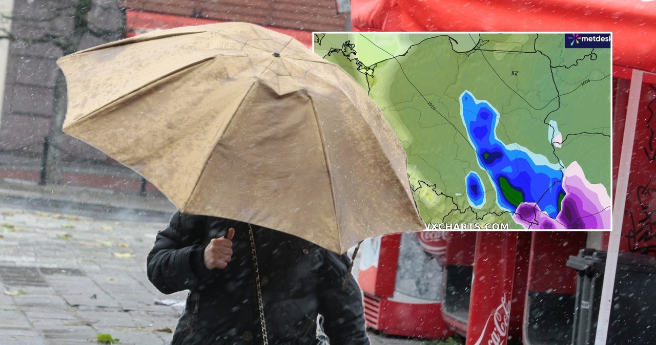 Piątek będzie deszczowy, chłodny i wietrzny. Wysoko w górach porywy mogą osiągać nawet 120 km/h /Tomasz Kamiński/Agencja Wyborcza.pl/WXCHARTS /
