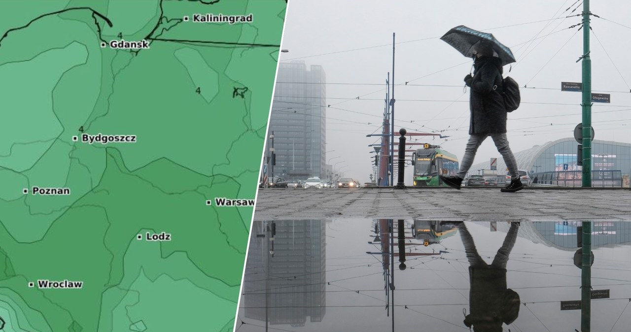 Piątek będzie mokry i pochmurny w większości Polski - prognozuje IMGW. Od rana jest ciepło: w najchłodniejszym Zakopanem było tylko minimalnie poniżej zera /Piotr Skórnicki/Agencja Wyborcza.pl/WXCHARTS /