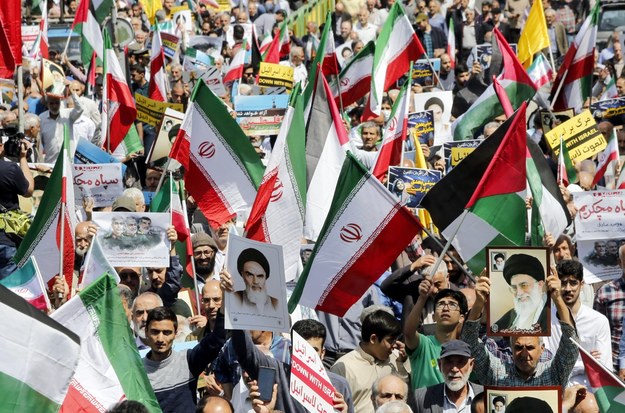 Piątkowa antyizraelska demonstracja w Teheranie /Abedin Taherkenareh   /PAP/EPA