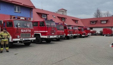 Pięć samochodów strażackich wyjechało na granicę z Ukrainą