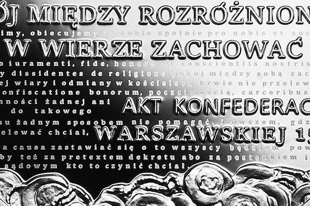 Pięć wieków Reformacji w Polsce, detal awersu /NBP