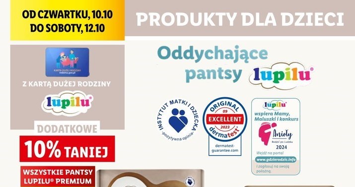 Pieluchomajtki i chusteczki nawilżane Lupilu taniej /Lidl /INTERIA.PL