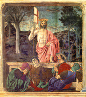 Piero della Francesca, Zmartwychwstanie, 1463, fresk /Encyklopedia Internautica