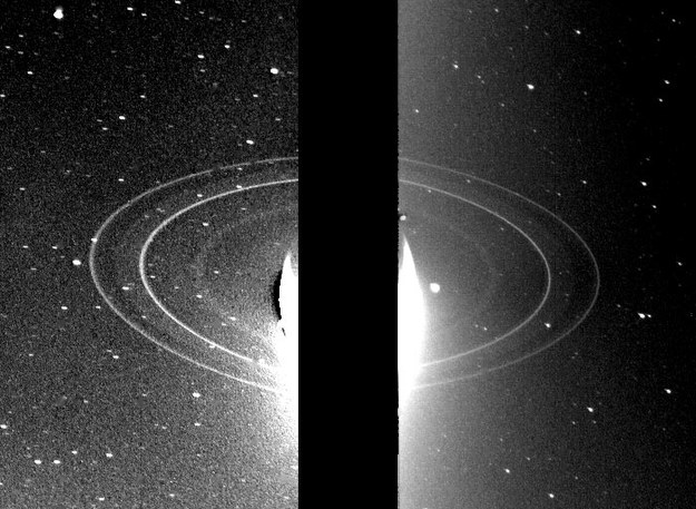 Pierścienie Neptuna w obiektywie sondy Voyager 2 (lato 1989 roku) /Materiały prasowe