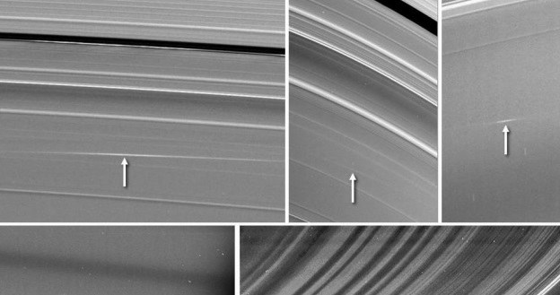 Pierścienie Saturna są poszatkowane znamionami po uderzeniach meteoroidów /NASA