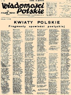 Pierwodruk Kwiatów polskich J. Tuwima w  „Wiadomościach Polskich” /Encyklopedia Internautica