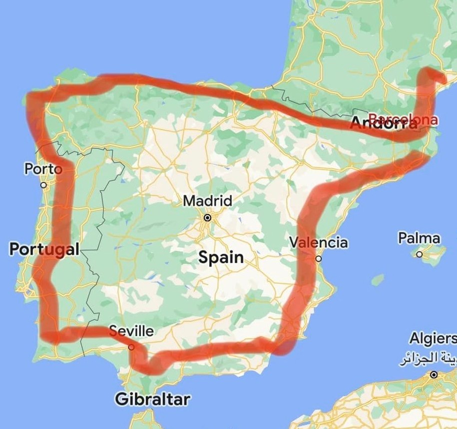 Pierwotny plan trasy Pawła Durakiewicza /Zrzut ekranu