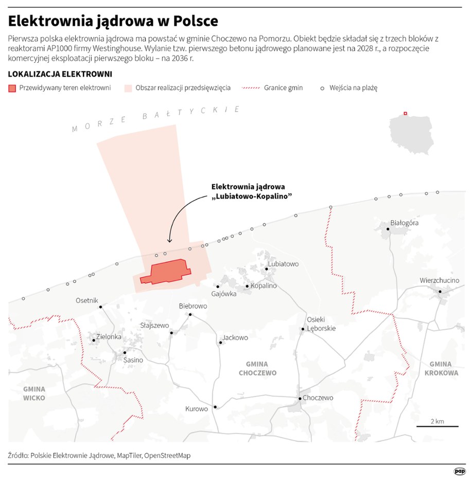 Pierwsza elektrownia jądrowa w Polsce, fot. Michał Czernek, Adam Ziemienowicz /PAP