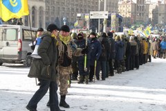 Pierwsza linia barykad w Kijowie