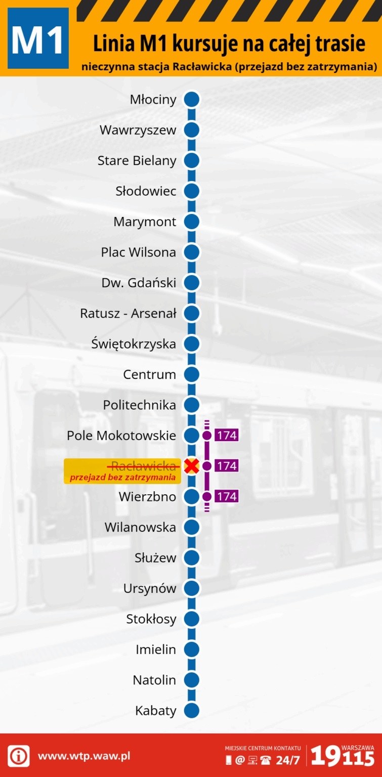 Pierwsza linia metra wróciła do kursowania na całej trasie /WTP Warszawa /Materiały prasowe
