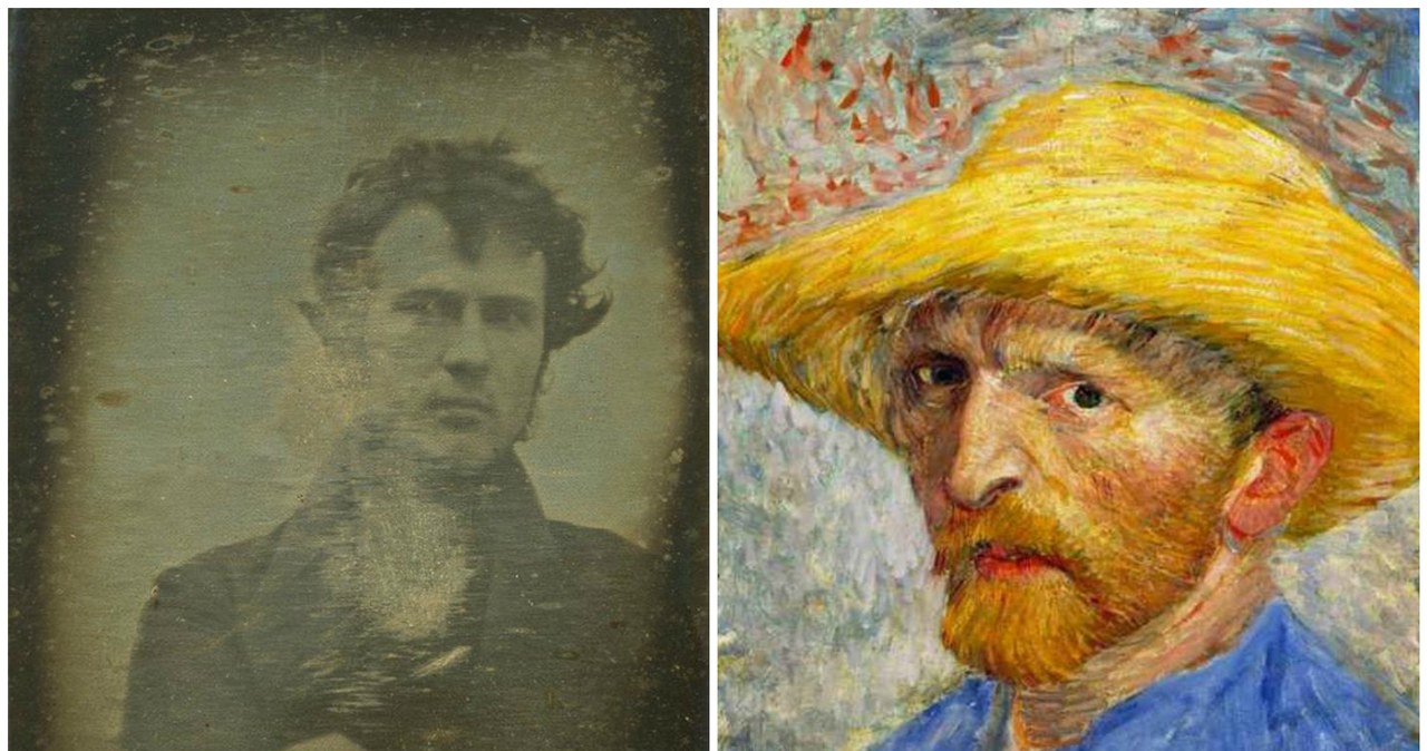 Pierwsze na świecie selfie Roberta Corneliusa i jeden z autoportretów Van Gogha /materiały prasowe