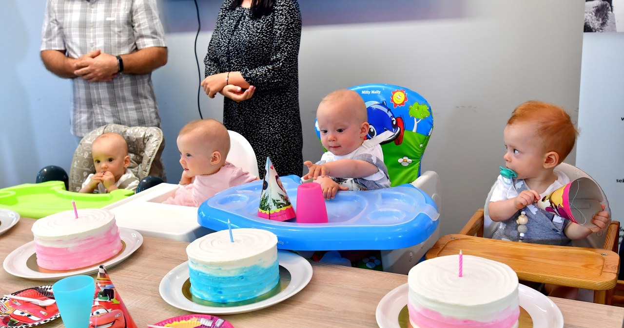 Pierwsze urodziny szczecińskich czworaczków w szpitalu "Zdroje"