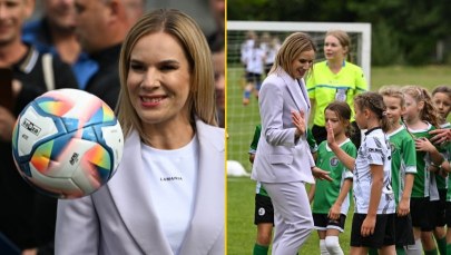 Pierwsze wystąpienie Marty Nawrockiej w nowej roli. Mówiła o futbolu