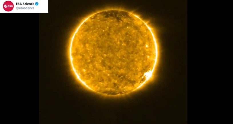 Pierwsze zdjęcia Słońca z misji Solar Orbiter /ESA Science /Twitter