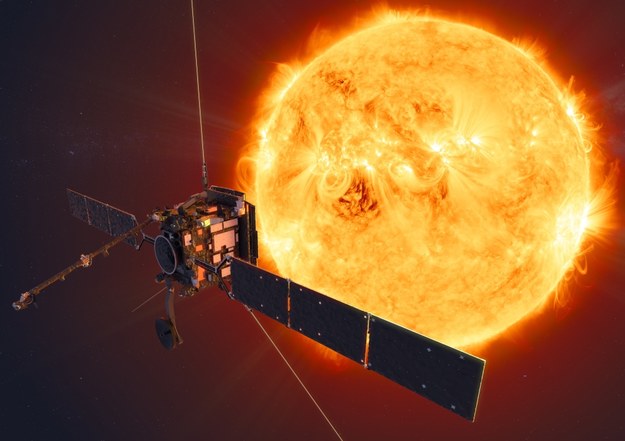Pierwsze zdjęcie Słońca uzyskane przez sondę kosmiczną Solar Orbiter /ESA/ATG medialab /PAP/EPA