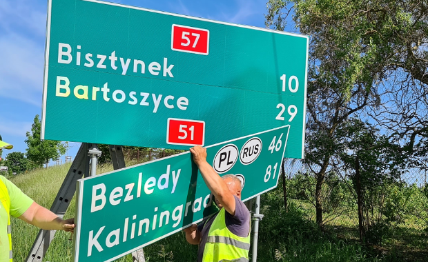 Pierwsze znaki z nazwą "Królewiec" już stoją