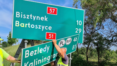 Pierwsze znaki z nazwą "Królewiec" już stoją